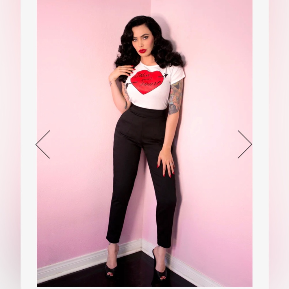 Vixen by Micheline Pitt Black cigarette pants